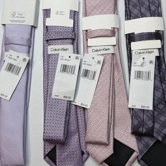 Calvin Klein Ties Bundle- Purple/Pink